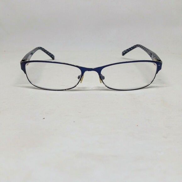 Kate Spade New York Ambrosette Eyeglass Frames-Navy Polka Dots-Rectangle - Picture 2 of 8